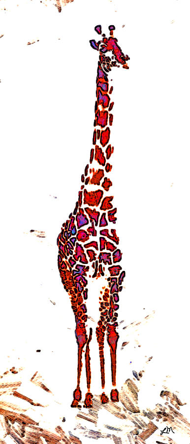 Giraffe Effect Panel One Of Two Digital Art