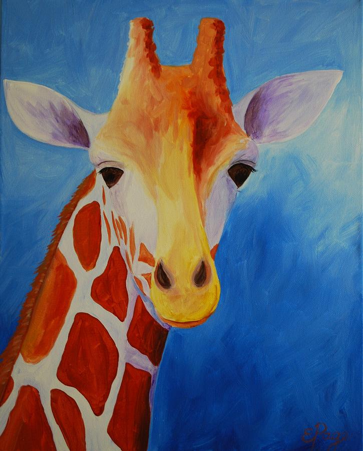 Giraffe Painting by Emily Page