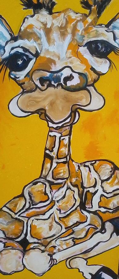 Giraffe Painting by Greta Gnatek Redzko