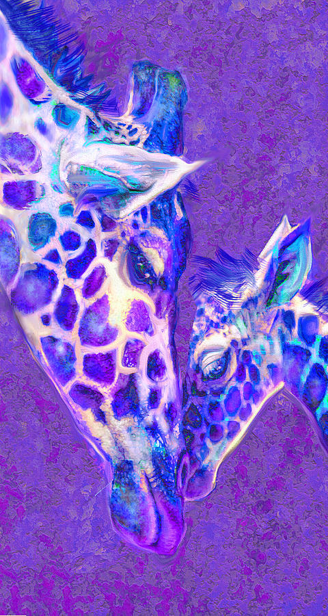 Giraffe Love 515 Digital Art by Jane Schnetlage