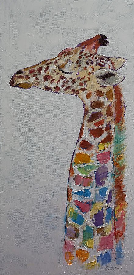 Giraffe Painting by Michael Creese