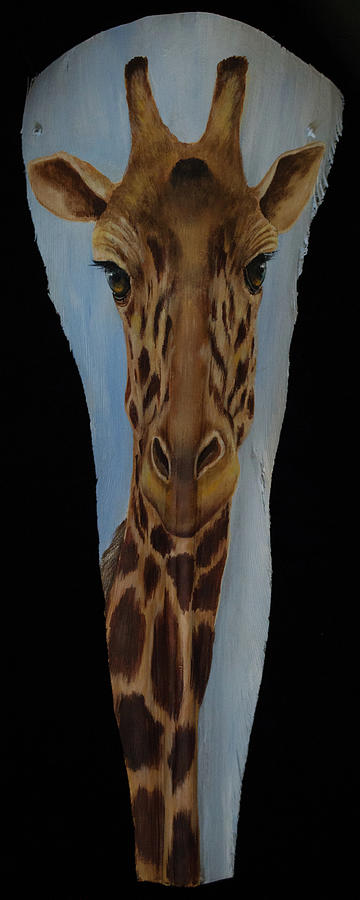 Rothchilds Giraffe - Endangered Painting by Nancy Lauby