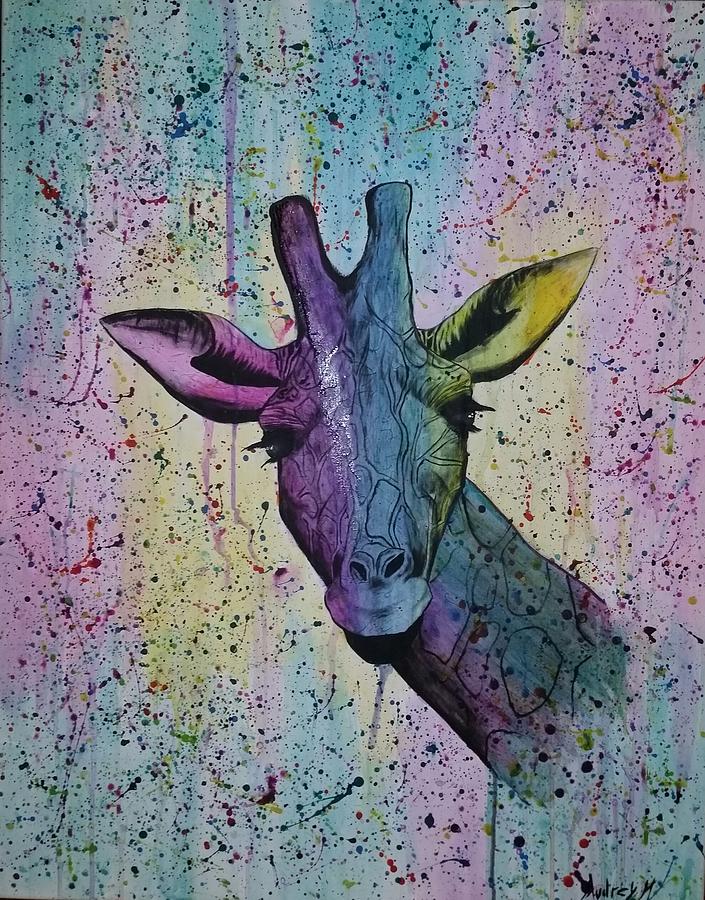 Giraffe Pop Art Painting by Audrey Hoggatt - Fine Art America