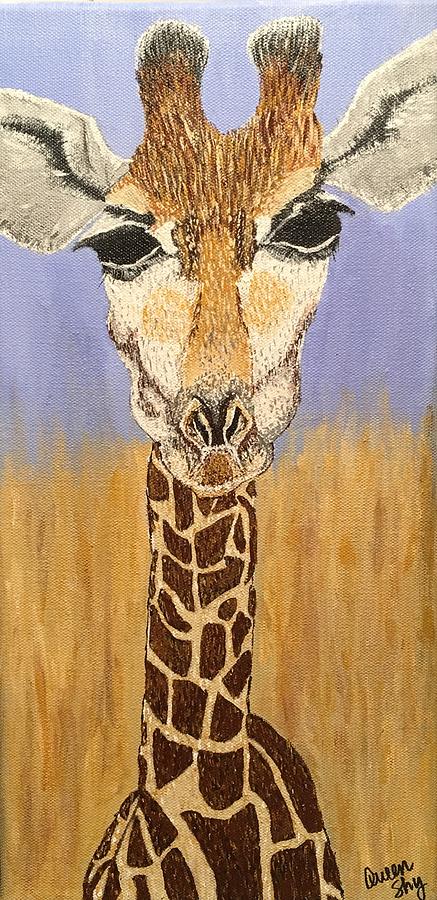 Giraffe Painting by Queen Gardner