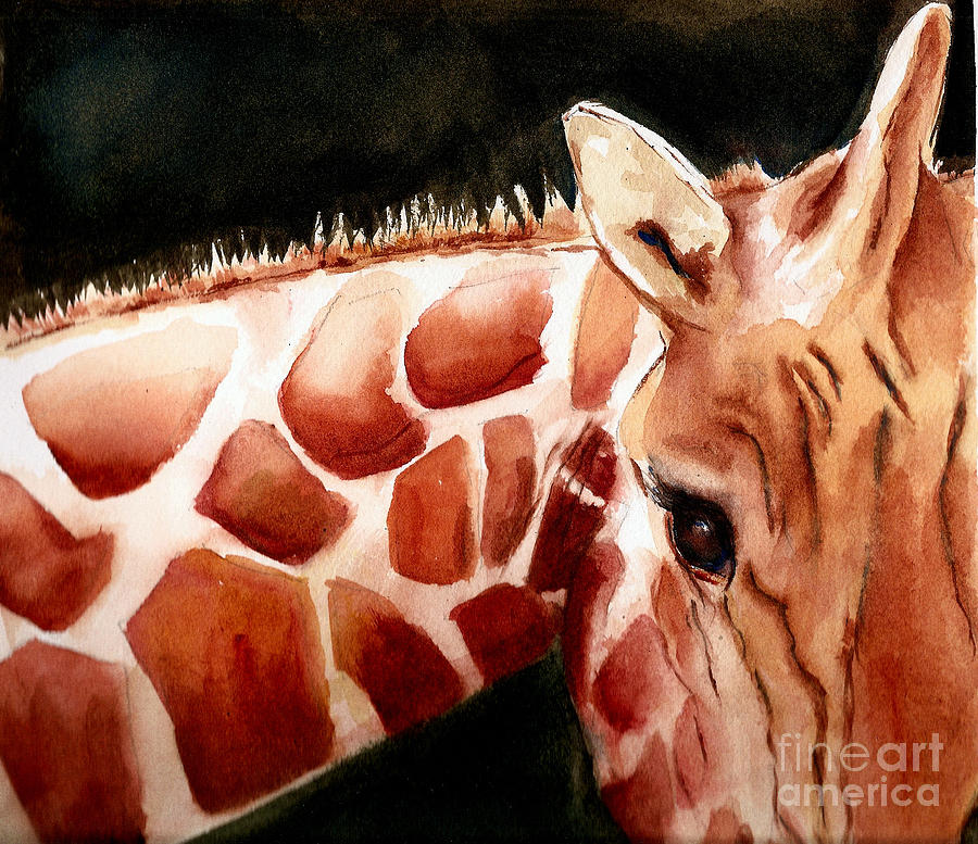 Giraffe Painting - Giraffe by Rhonda Hancock