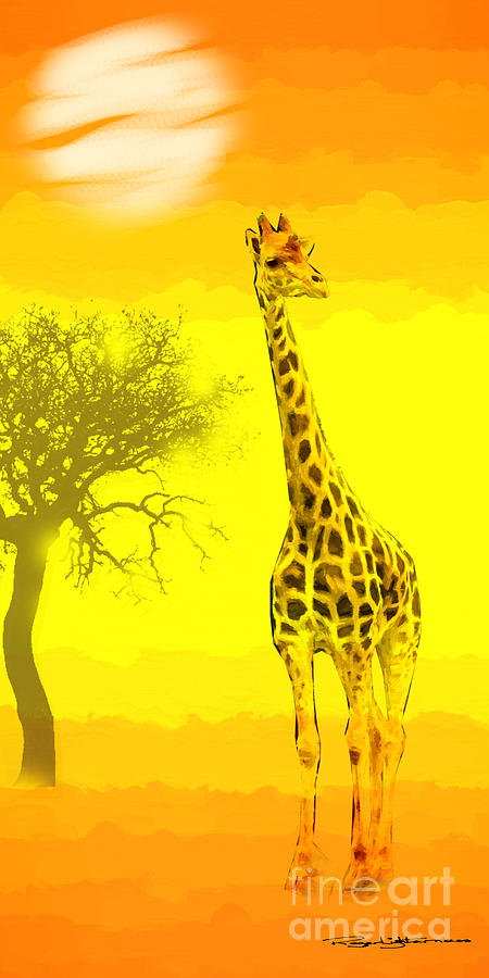 Giraffe Digital Art by Roger Lighterness