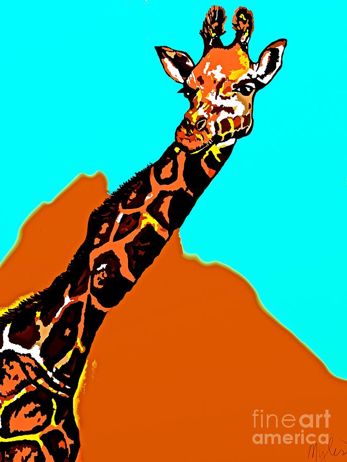 Giraffe Painting - Giraffe  by Saundra Myles