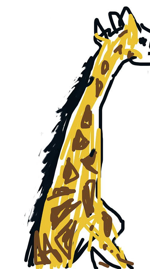 sad giraffe clipart