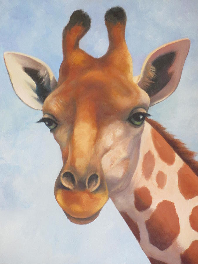 Giraffe Painting by Vivien Rhyan | Fine Art America