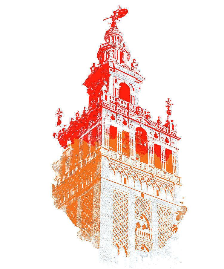 Giralda of Seville  Painting by AM FineArtPrints