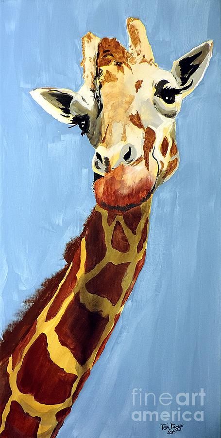 Girard Giraffe Painting by Tom Riggs