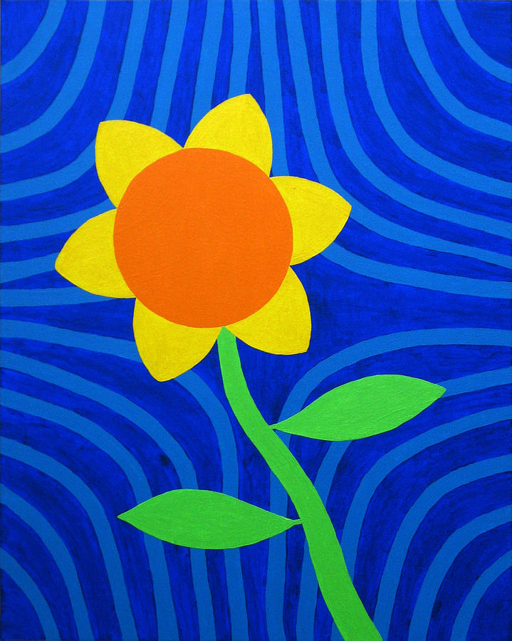 Sunflower Painting - Girasol by Oliver Johnston