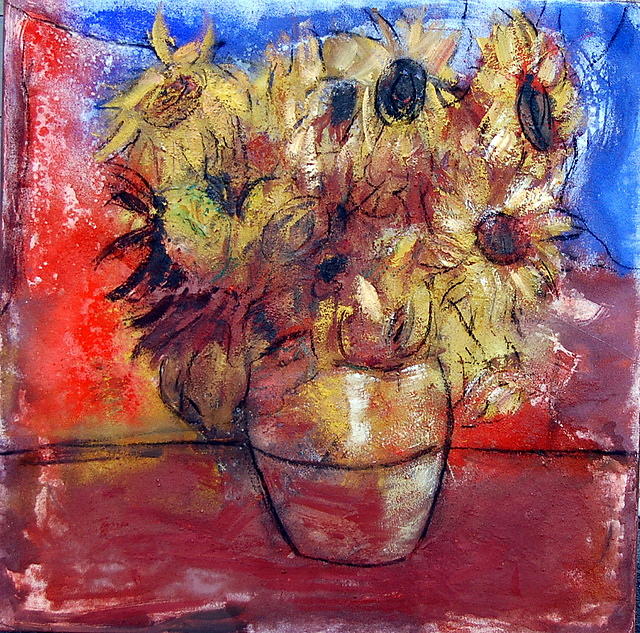 Girasoles Painting - Girasoles by Soledad Fernandez