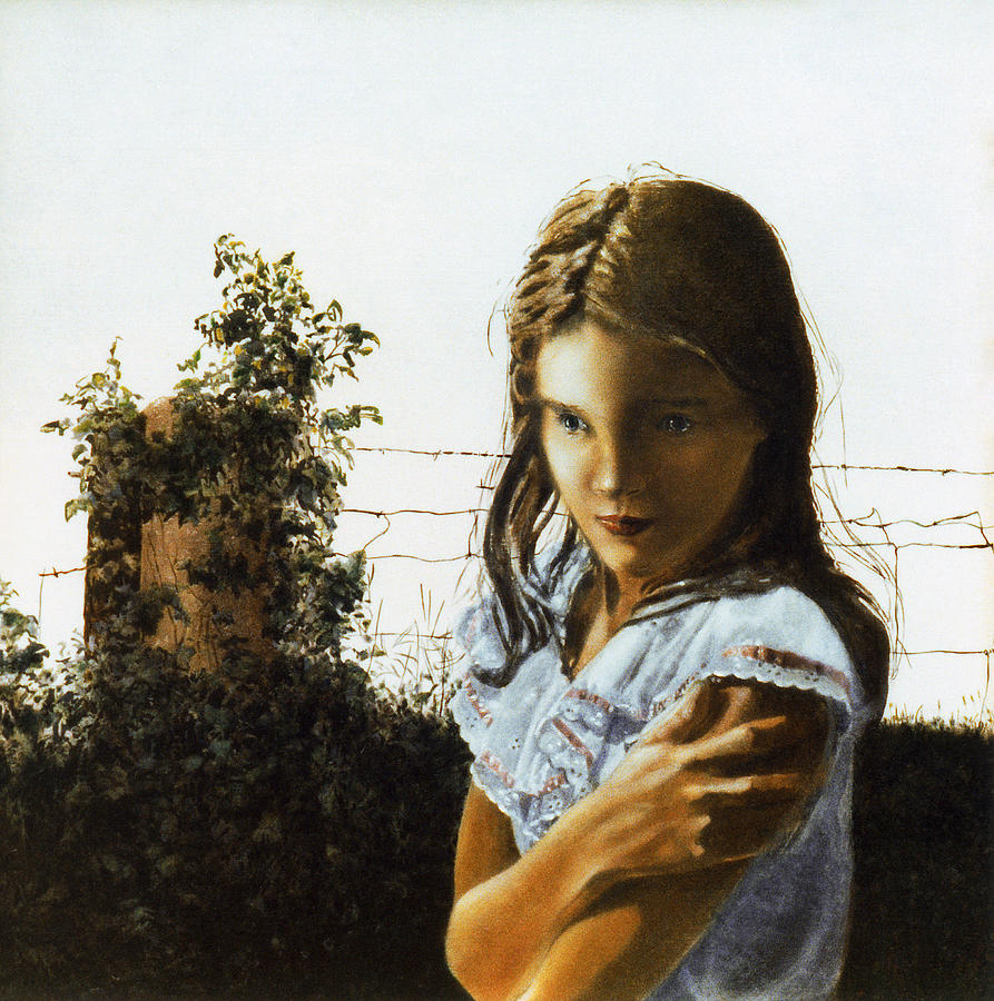 Girl at the Fence Painting by Robert Tracy