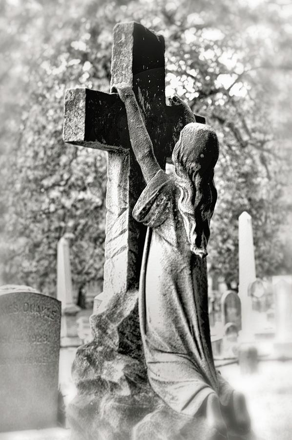 Girl Clinging To A Cross Photograph by James DeFazio - Fine Art America