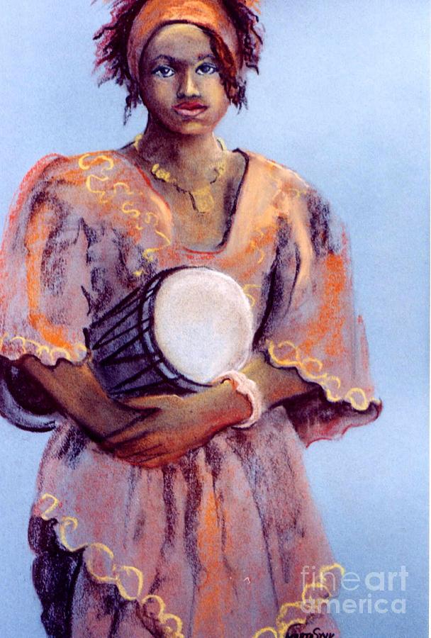 Girl from Africa  2 Painting by Marta Styk