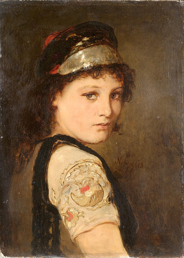 Girl from Megara  Painting by Nikolaos Gyzis