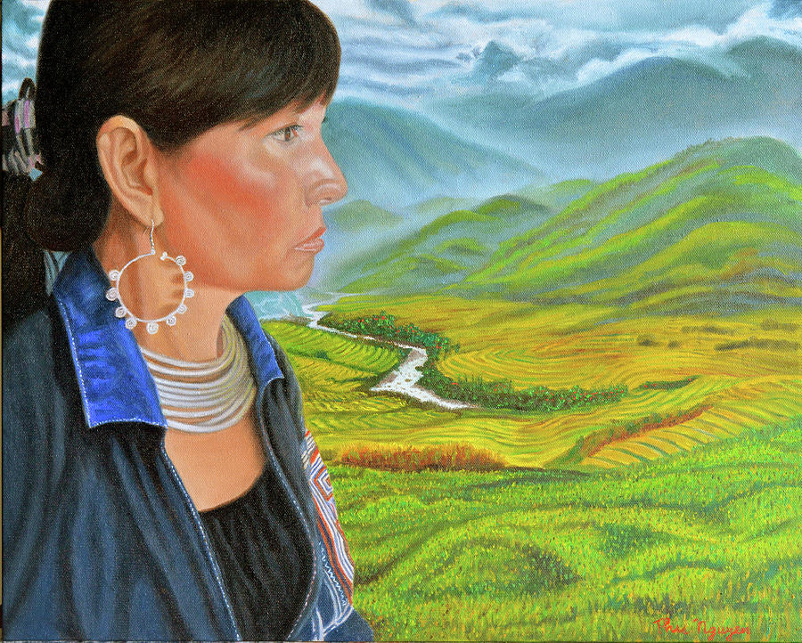 Girl from Sapa Painting by Thu Nguyen