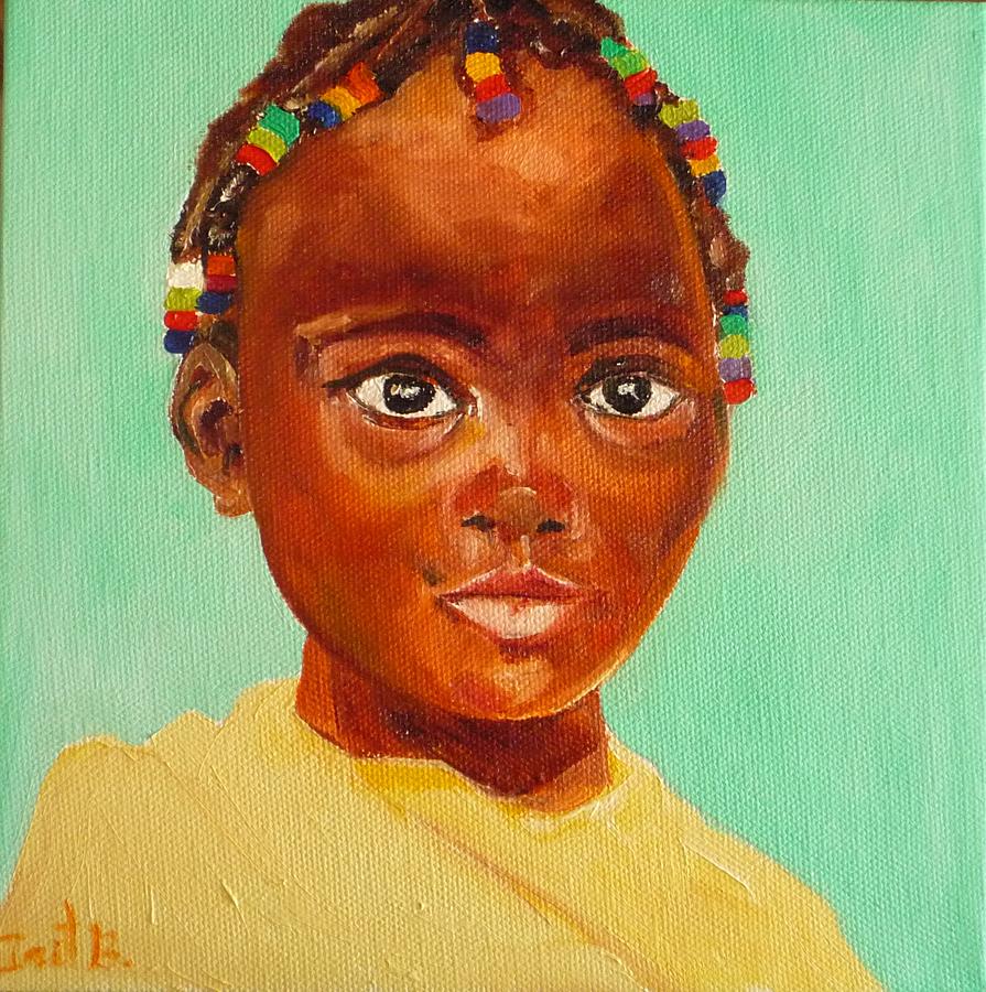 Girl from the Dominican Republic 1 Painting by Irit Bourla | Fine Art ...