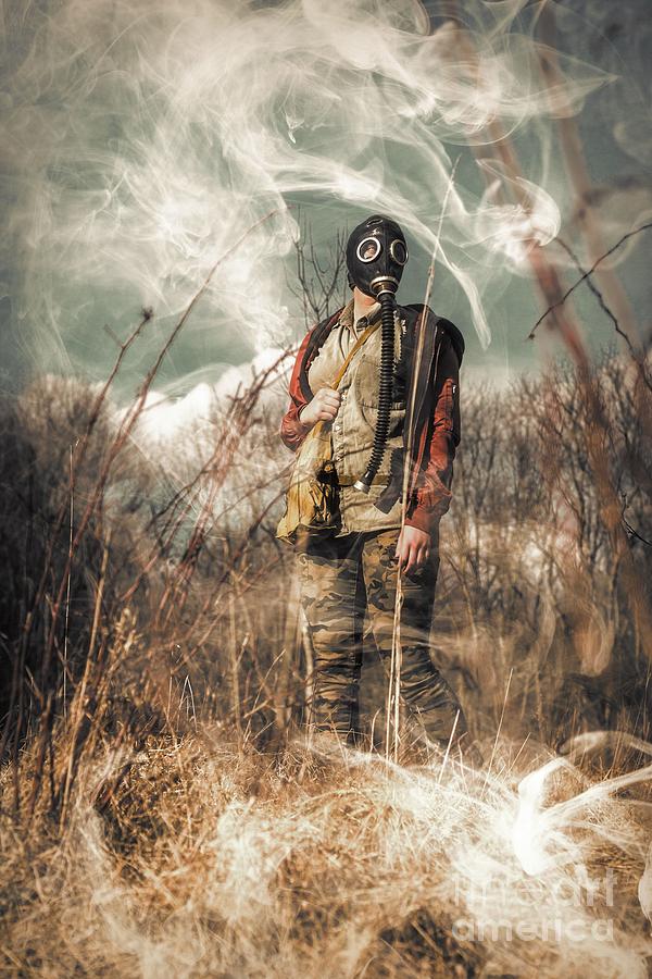 Girl Gas Mask Smoke Photograph By Ezume Images Fine Art America 3728