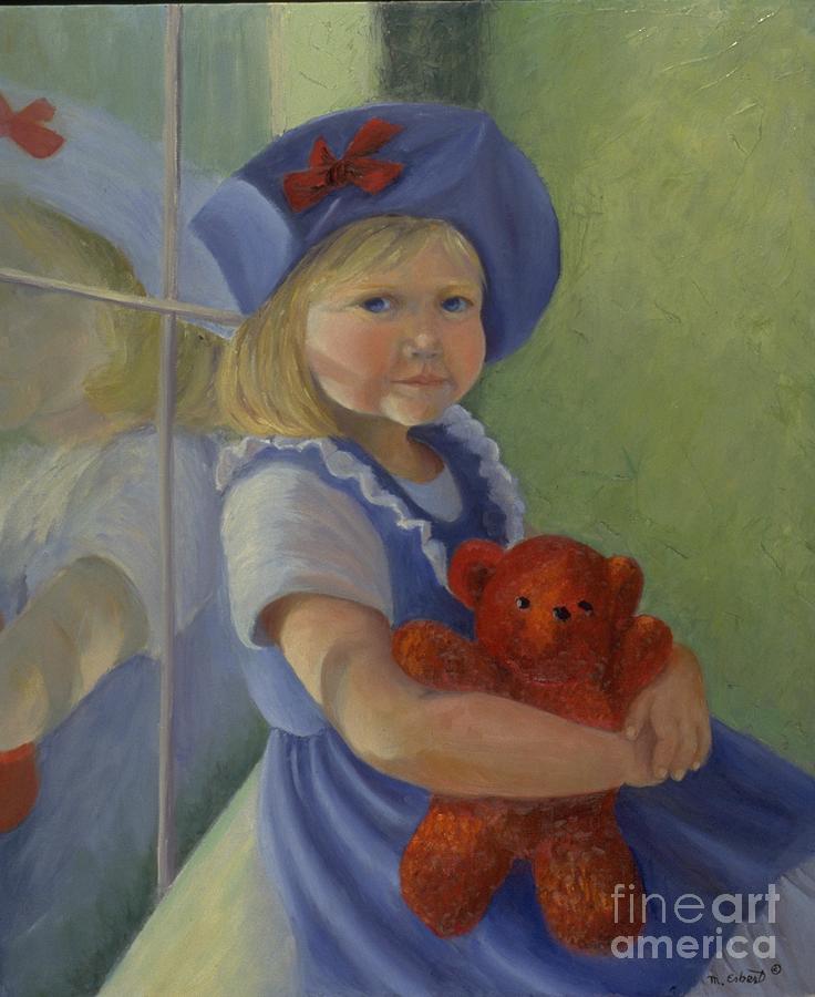 Girl in a Blue Hat Painting by Mary Erbert
