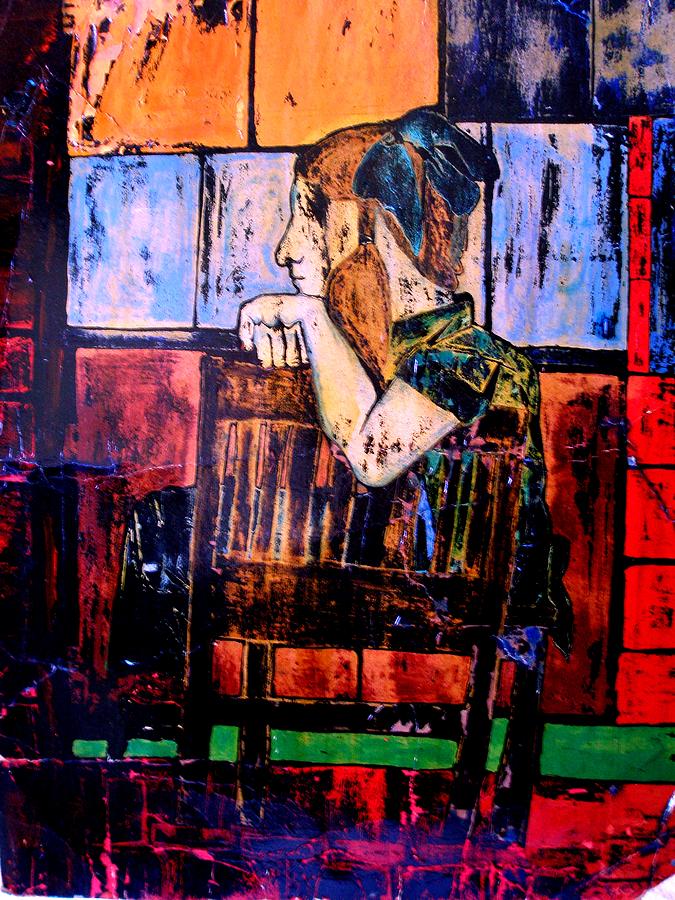 Girl In A Chair Painting by Kicking Bear  Productions