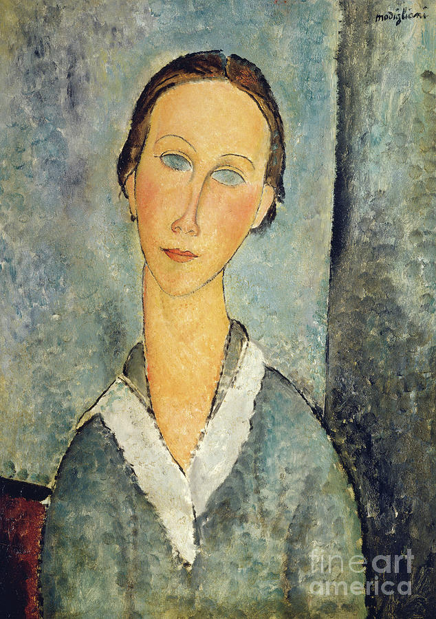 Girl in a Sailors Blouse, 1918  Painting by Amedeo Modigliani