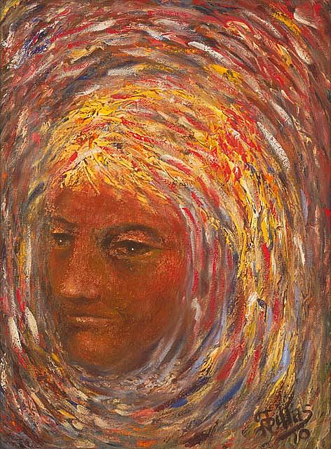 Girl in a Swirl Painting by Herman Sillas - Fine Art America