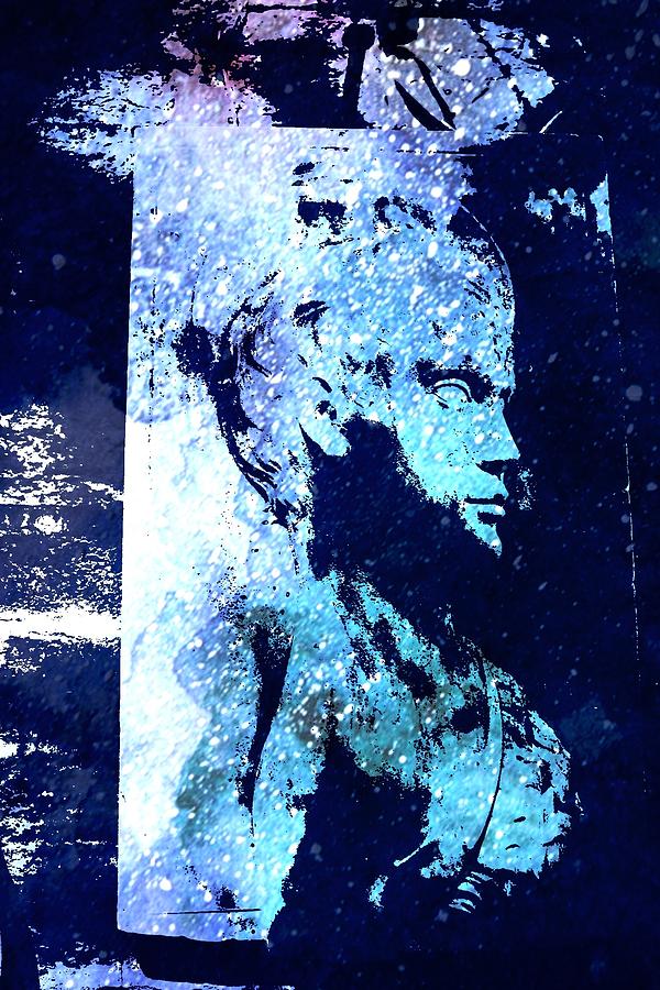 Girl in Blue Digital Art by Mark J Dunn