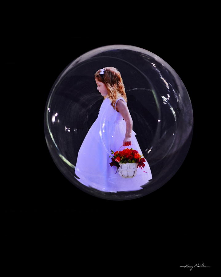 Girl in Bubble Photograph by Harry Moulton