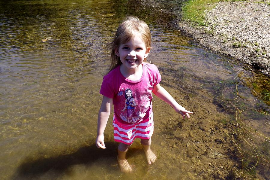 Girl In Lake Photograph by Richard Vanhoose - Fine Art America