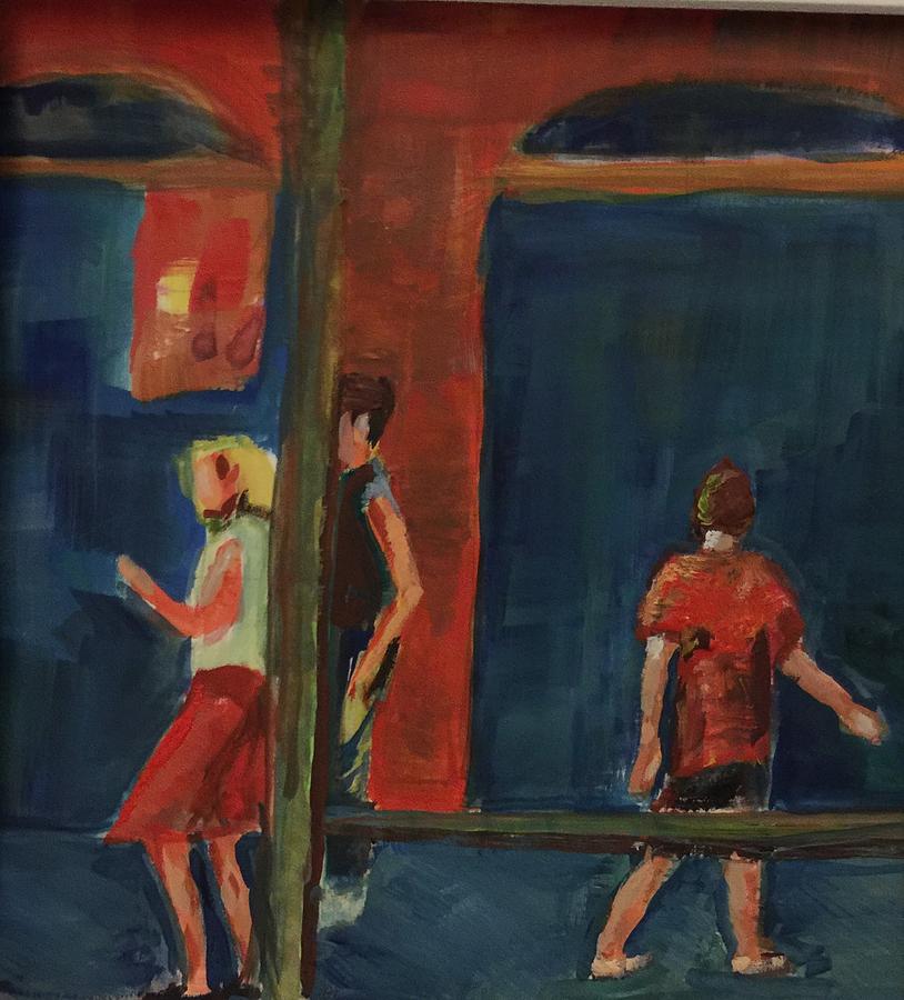 Girl in Red Skirt Painting by Charme Curtin