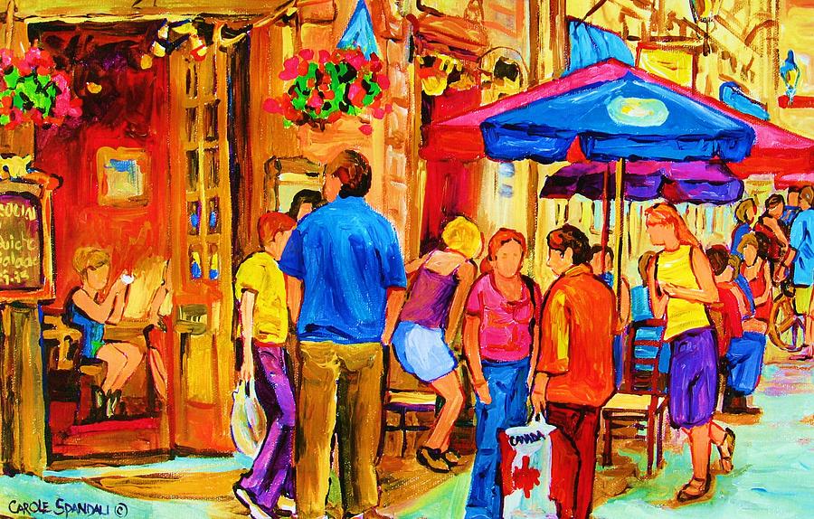 Girl In The Cafe Painting by Carole Spandau