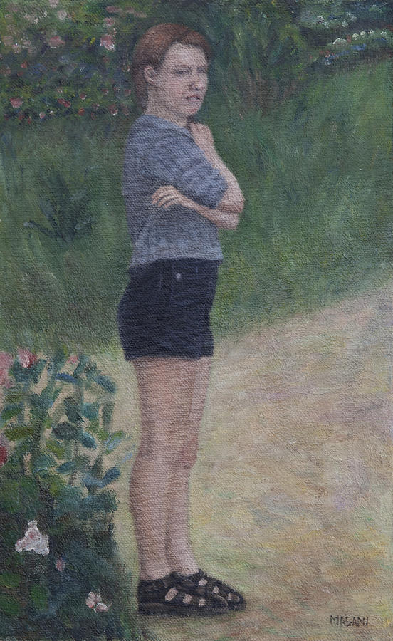 Girl In The Garden Painting by Masami Iida