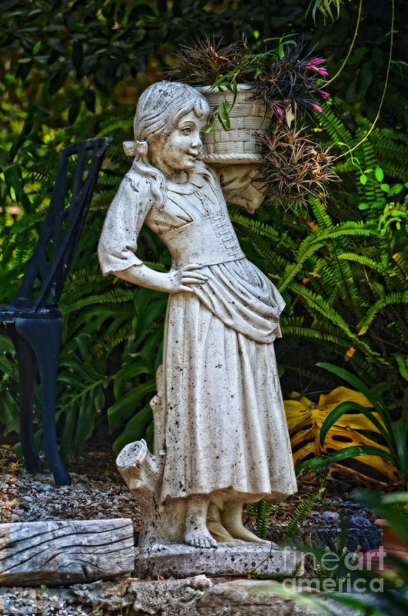 Girl in the Garden - Sintra Photograph by Mary Machare