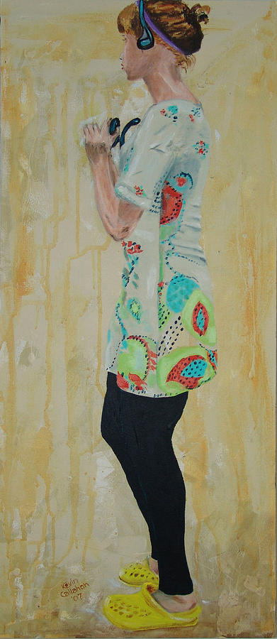 Girl in the Yellow Shoes Painting by Kevin Callahan