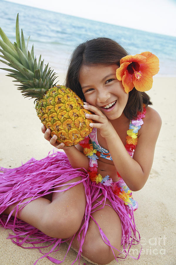 Apple Photograph - Girl in Tropical Paradise by Brandon Tabiolo - Printscapes