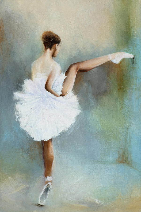 Girl In Tutu Painting by Nicole Daniah Sidonie