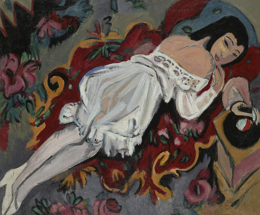 Girl in White Chemise Painting by Ernst Ludwig Kirchner