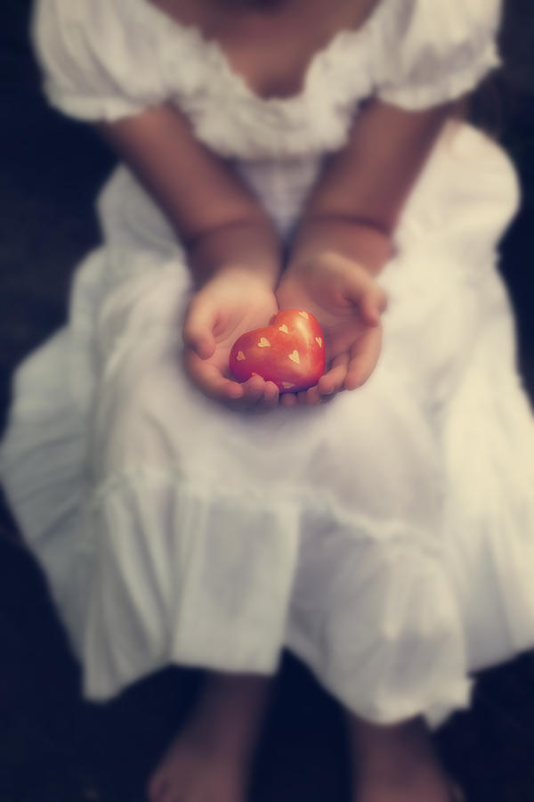 Girl Is Holding A Heart Photograph by Joana Kruse