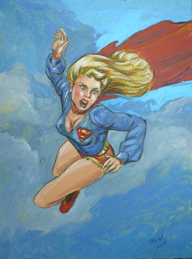 Girl of Steel 1972 Painting by Bryan Bustard