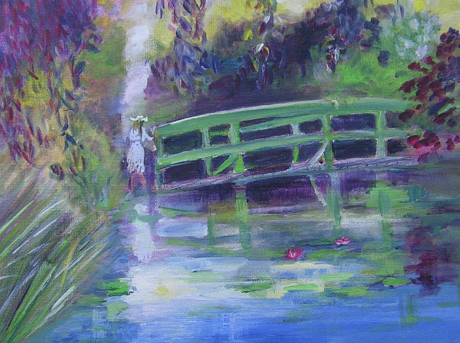 Girl on a Bridge Painting by Pamela Morris - Fine Art America