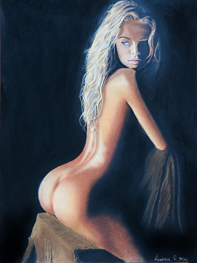 Nude Painting - Girl On A Chair by Raymond Potts