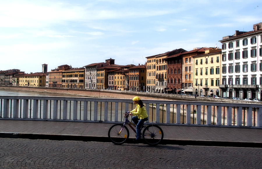 Girl on Bike Pisa Photograph by Obi Martinez