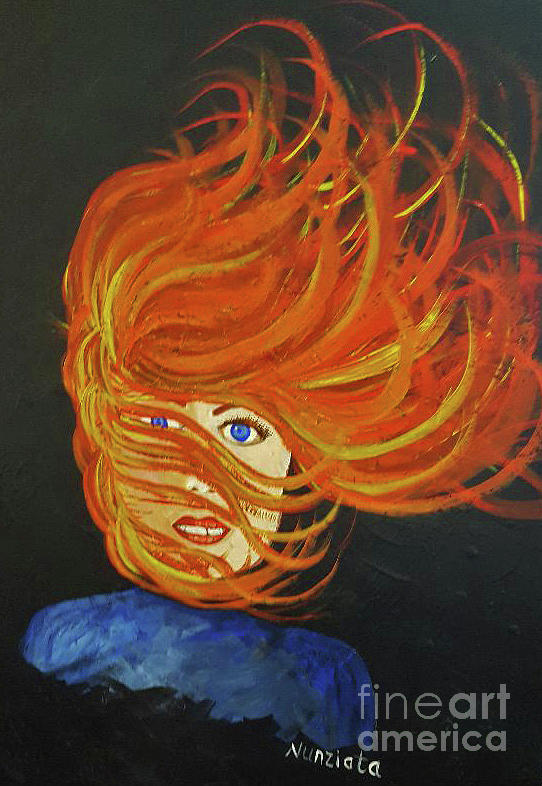 Girl on Fire Painting by Nancy McNamer - Fine Art America