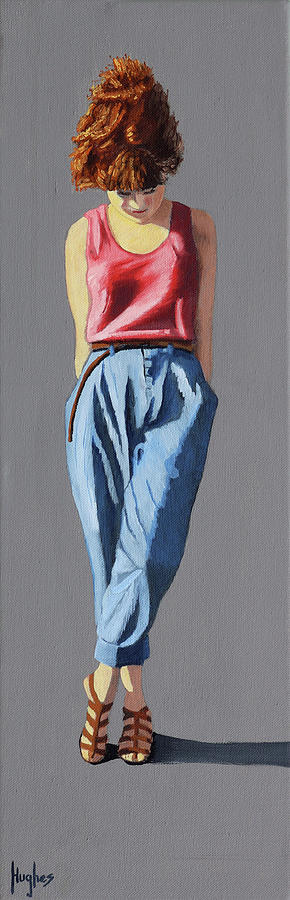 Girl Standing Painting by Kevin Hughes