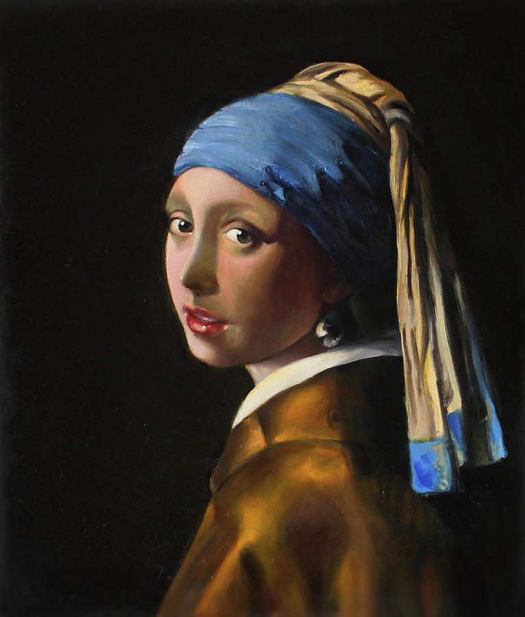 Girl with a Pearl Earring Painting by Ana Ninashvili - Fine Art America