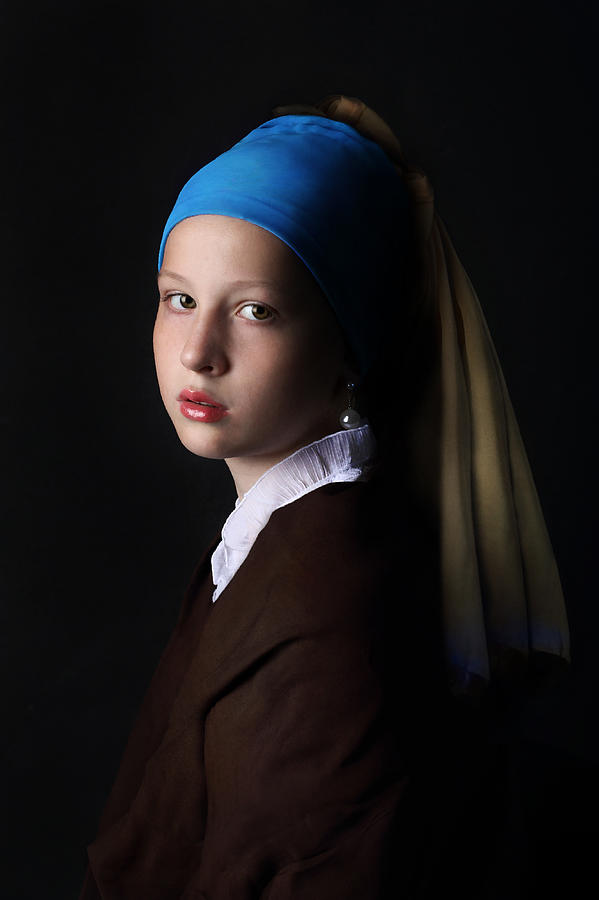 Portrait Photograph - Girl With A Pearl Earring by Victoria Ivanova