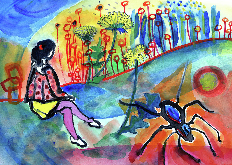 Girl with a spider by Radka Zimova King Girl with a spider by Radka Zimova King