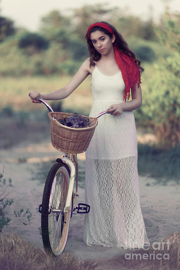 Girl with Beach Bike Photograph by Alissa Beth Photography